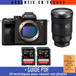 Sony A7 IV + FE 24-70mm f/2.8 GM + 2 SanDisk 64GB Extreme PRO UHS-II SDXC 300 MB/s + Guide PDF ""20 TECHNIQUES POUR RÉUSSIR VOS PHOTOS