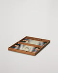 Manopoulos Wooden Leatherette Backgammon Set Beige