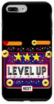 Coque pour iPhone 7 Plus/8 Plus Gamer Level Up Jeu vidéo amateur de jeux vidéo rétro