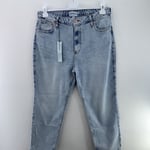 River Island High Waisted Slim Straight Stretch Jeans, Size 16R, RRP £45