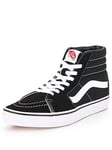 Vans Womens SK8-Hi Trainers - Black/White, Black/White, Size 6, Women