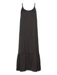 Recycle Polyester Strap Dress Black Rosemunde