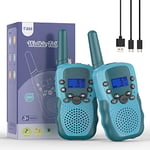 Rechargeable Walkie Talkies for Boys Girls, Bakoherp 8 Channels 2 Way Radio Toy with LED Flashlight, 3KM Long Range Walky Talky for Adventures, Camping, Hiking