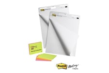 Post-it Super Sticky - staffliblock - 635 x 762 mm - 30 ark (paket om 2)