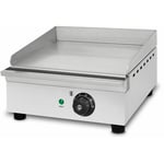 Vertes - Plancha électrique Professionnelle, Puissance 1400 Watts, Boîtier Acier Inox, Température Réglable 50-300°C, Gril électrique avec Surface