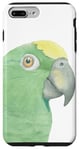 Coque pour iPhone 7 Plus/8 Plus portrait aquarelle perroquet amazon couronne jaune