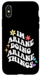 Coque pour iPhone X/XS Retro Groovy Im Ariane Doing Ariane Things Funny Mother's