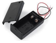 Batteriholder for 9V batteri med bryter