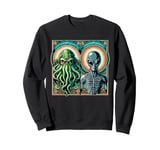 Alien Species Cthulhu and Grey Alien Sweatshirt