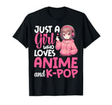 Just a Girl Who Loves Anime and K-Pop Anime Merch Japanese T-Shirt