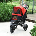 PawHut Pet Stroller D00-108V01 1065 x 1095 x 545 mm Red