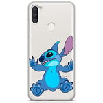 ERT GROUP mobile phone case for Samsung A11 / M11 original and officially Licensed Disney pattern Stitch 021 optimally adapted to the shape of the mobile phone, partially transparent