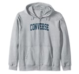 Converse Texas TX Vintage Athletic Sports Navy Design Zip Hoodie