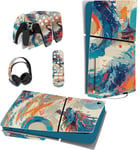 Autocollant Pour Ps5 Slim Console Standard Sticker Skin Pour Ps5 Slim Disc Edition,Autocollants Accessoires Pour Ps5 Manette Pour Ps5 Télécommande&casque&station De Charge-Dragon Elysium