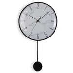 Horloge Murale Versa Pendule Métal Verre Bois mdf 4,5 x 56 x 29 cm