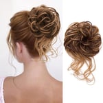 Women Messy Bun Curly Scrunchie Hair Elastic Band Chignon Hair Donut Hair Pieces