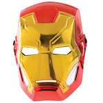 RUBIES - IRON MAN - Marvel Officiel - Masque Iron Man pour Enfants - Taille Unique - Masque Avengers en Plastique avec Fermeture Velcro Ajustable - Pour Carnaval, Halloween, Déguisement Anniversaire