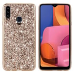 Samsung Glitter Galaxy A20s kuoret - Kulta Kullankeltainen