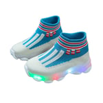 Toddler Indoor Sock Led Shoes Newborn Baby Sneakers Funny Blue 28
