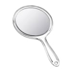 Serbia - 1pc Miroir Transparent avec Poignée Miroir à Main Double Face Portable Miroir avec Manche en Plastique Miroir à Main Transparent Grossissant