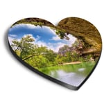 Heart MDF Magnets - Hamilton Pool Sinkhole Texas USA #16167