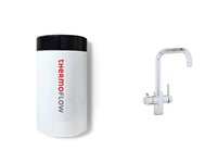 Thermoflow Robinet d'eau bouillante carré 100E / eau chaude jusqu'à 100 °C/volume de stockage de 5 litres/accessoires complets pour le raccordement/prêt à brancher avec fiche Schuko