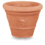 Veca - Vase Ducal Festonné Rond Blanc - 35 cm