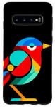 Galaxy S10 Geometric Minimalism Modern Illustration Nightingale Bird Case