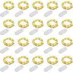 Ljusslingor [20-pack], Mini batteridrivna ljusslingor 1m 10 LED koppartråd inomhus utomhus gratis frakt