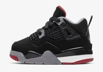 Baby Jordan 4 Retro Bred 2019 (TD) Toddler Size 1.5 UK BQ7670 060