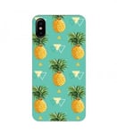 Coque Iphone X Ananas geometrique tropical fruit Exotique