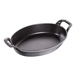 Staub Specialities 24 cm oval Cast iron Oven dish graphite-grey