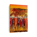 Impression sur Toile 70x100cm Tableaux Image Photo Afrique tribu Art Decoration