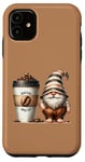 Coque pour iPhone 11 Coffee Gnome And Extra Large Coffee Cup To Go For Barista