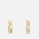 Coach Gold-Plated Pavé Huggie Earrings