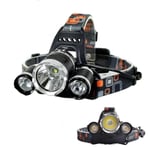 8000lm 3 Led T6 pannlampa med 2x18650 uppladdningsbart batteri och oss/eu