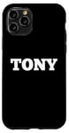 Coque pour iPhone 11 Pro Tony Étiquette personnalisable sur le devant