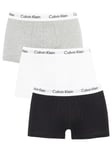Calvin Klein3 Pack Low Rise Trunks - Black/White/Grey Heather
