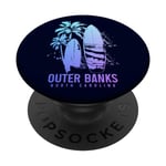 Outer Banks North Carolina Surf Planche de surf vintage PopSockets PopGrip Interchangeable