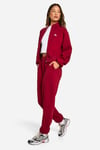 Womens Tall Ath Club Embroidered Piping Detail Tracksuit - S, Red