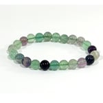 Fluorite Beaded Crystal Stone Healing Bracelet 8mm Beads Chakra Gift Green Stone