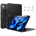 Ztotop for iPad Air 5th/4th Generation Case (2022/2020, 10.9 inch), [6 Magnetic Stand Angles] Highly Shockproof iPad Cover with Pencil Holder - Black