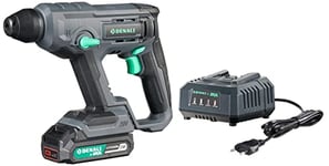 Marque Amazon - Denali by SKIL Kit pour marteau perforateur 18 V (20 V max), avec batterie au lithium 2,0 Ah et un chargeur, Bleu