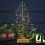 Ginger Ray- Décoration de Table de cheminée d'arbre de Noël, Gold Light Up Wire LED