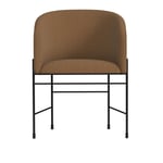 New Works - Covent Chair, Klädsel: Kategori A - Remix 2 433, Underrede: Svart - Ruokapöydän tuolit - Arde Design Studio - Oranssi - Metalli/Puu/Vaahto