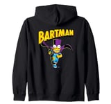 The Simpsons Bart Simpson Bartman Running Super Hero Logo Zip Hoodie