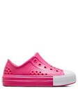 Converse Kids Girls Play Lite CX Slip On Trainers - Bright Pink, Bright Pink, Size 13.5 Younger