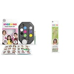 Snazaroo Fantasy Face Paint Palette Kit for Kids and Adults, 8 Colours, 11pcs & 1192505US Face Paint Brush Set-3 Pcs, Green