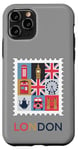 iPhone 11 Pro London Stamp with Iconic Landmarks - London Souvenir Case