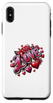 iPhone XS Max The Word Love surrounded By Hearts And Red Roses Case